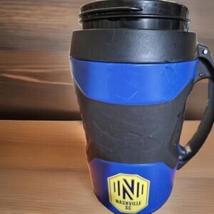 Under Armour Sideline Thermos 64 oz Jug Foam Insulated Water Bottle BLUE/Black